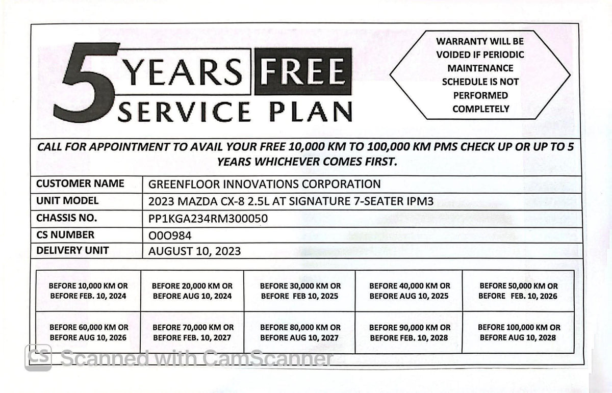 2023 Mazda CX8 2.5 Signature FWD, Automatic, Gas
