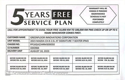 2023 Mazda CX8 2.5 Signature FWD, Automatic, Gas